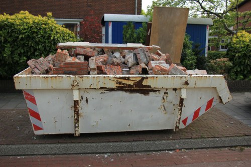 Demolition site with debris in Camden Town