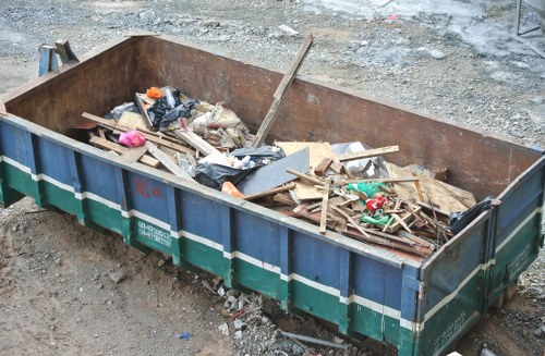 Construction site waste removal in Camden Town