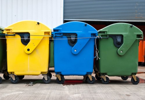 Camden Town streets with waste disposal facilities